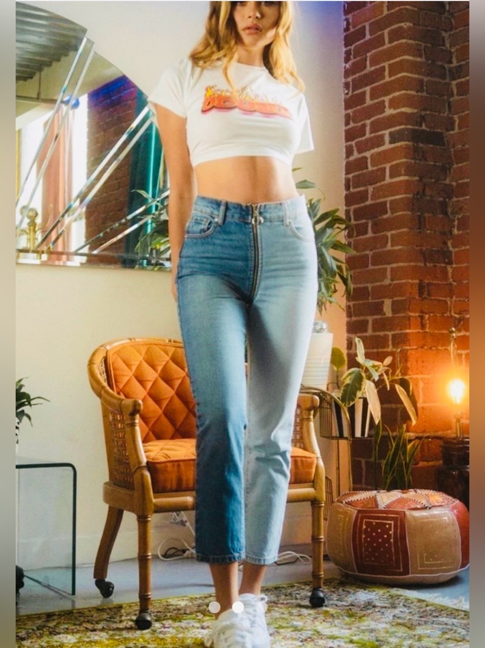 REVICE YING-YANG TWO TONED VINTAGE JEANS.